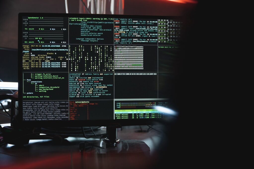 SubdoMailing: L'Invasione Silenziosa dello Spam 2 close up view of system hacking in a monitor