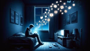 2024 03 17 12.16.35 impatto dei social media su bambini e adolescenti evidenziando una cris L'impatto dei social media su bambini e adolescenti: una crisi di salute mentale