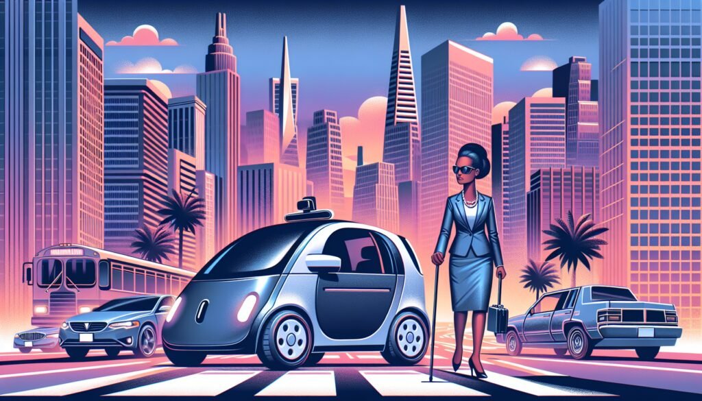 Un veicolo autonome di Waymo ferma la motorcoda della vicepresidente Kamala Harris a San Francisco