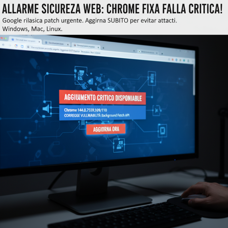 Aggiornamento Chrome corregge vulnerabilità critica nell’API Background Fetch 3 Aggiornamento Chrome corregge vulnerabilità critica nell’API Background Fetch