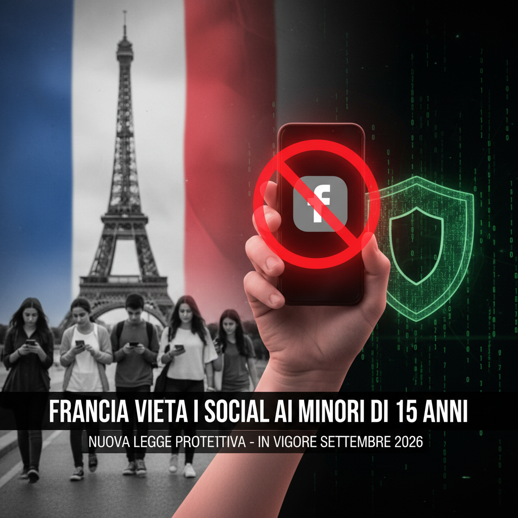 Francia vieta i social ai minori di 15 anni: la nuova legge protettiva