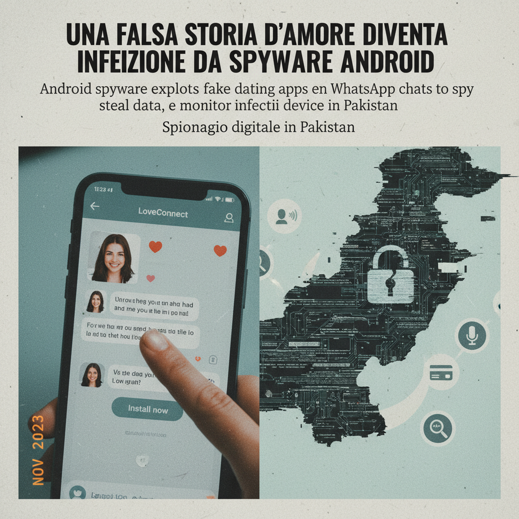 Una falsa storia d’amore diventa infezione da spyware Android