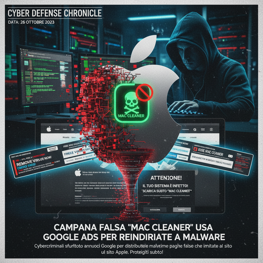 Campagna falsa di “Mac cleaner” usa Google Ads per reindirizzare a malware