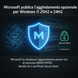 Microsoft pubblica l’aggiornamento opzionale per Windows 11 25H2 e 24H2