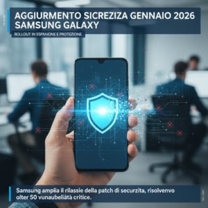 Aggiornamento sicurezza gennaio 2026 Samsung Galaxy: rollout in espansione