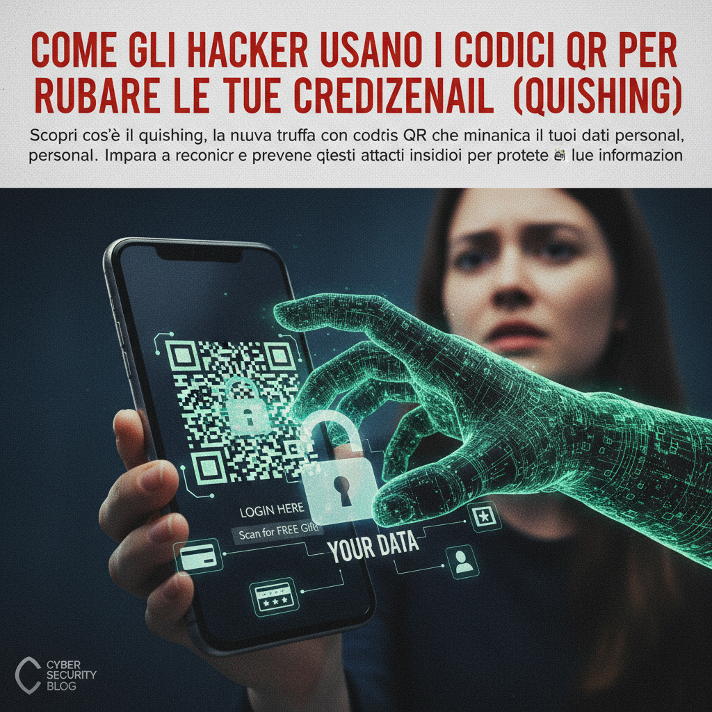 Come gli hacker usano i codici QR per rubare le tue credenziali (quishing)