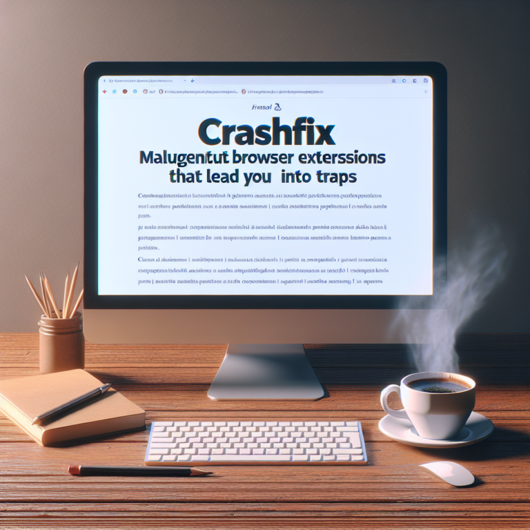 CrashFix: Estensioni Browser Maligne che Ti Fanno Cadere nella Trappola