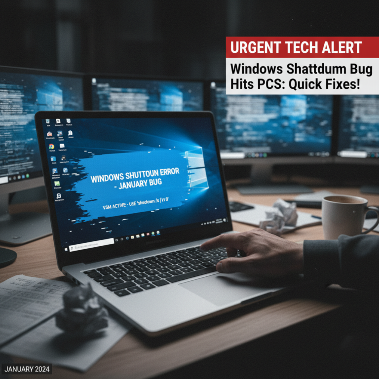 Bug spegnimento Windows gennaio colpisce più PC: soluzioni rapide