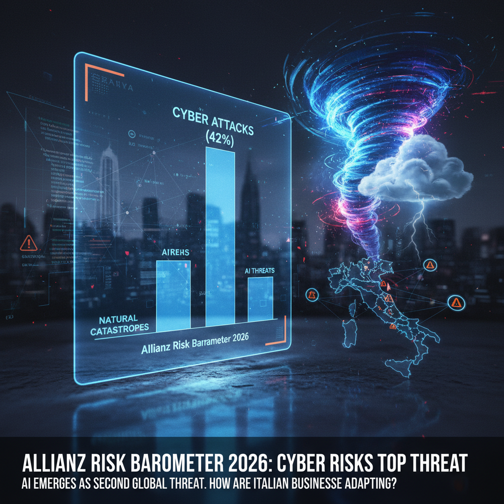 Allianz Risk Barometer 2026: i rischi informatici al primo posto superano le catastrofi naturali