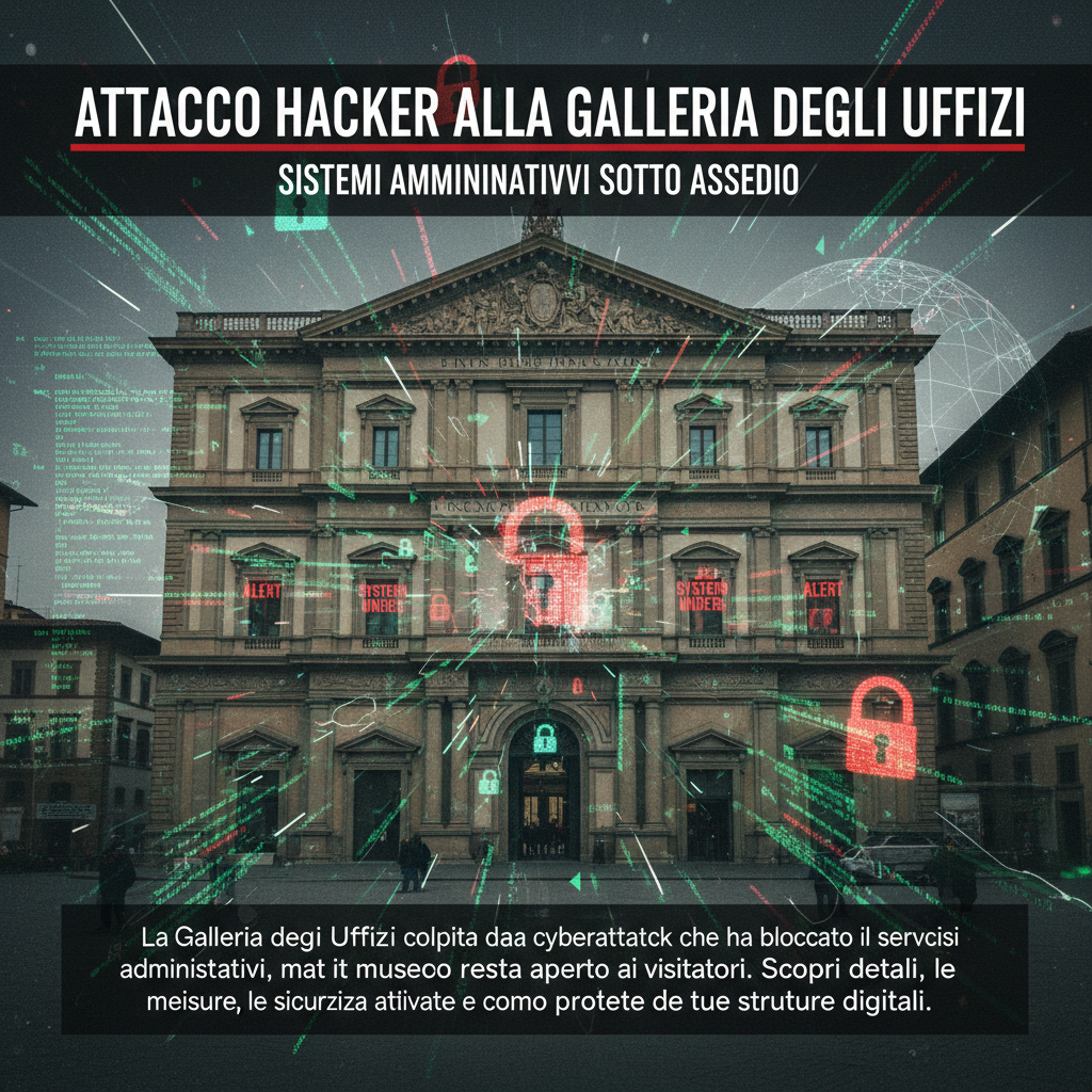 Attacco hacker alla Galleria degli Uffizi: sistemi amministrativi sotto assedio