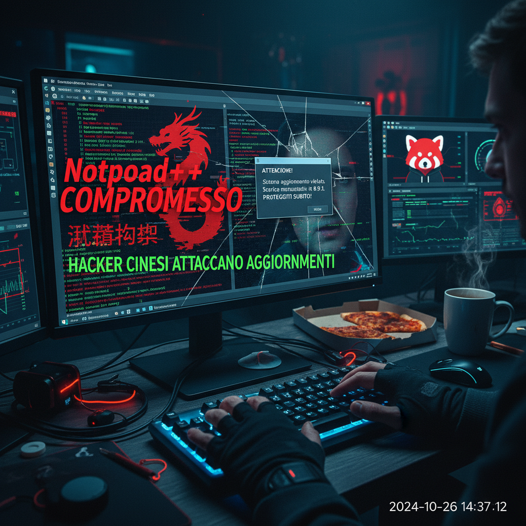 Notepad++ compromesso: hacker cinesi attaccano gli aggiornamenti