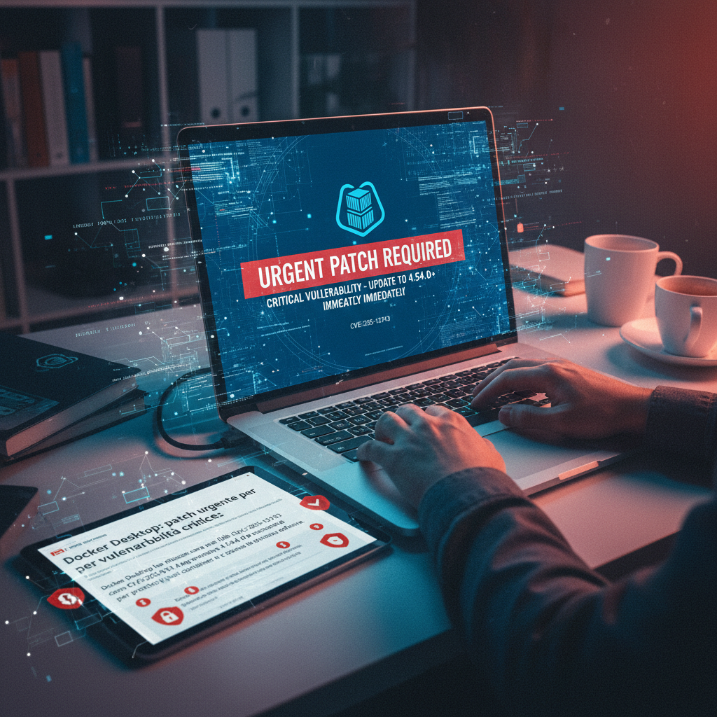 Docker Desktop: patch urgente per vulnerabilità critiche