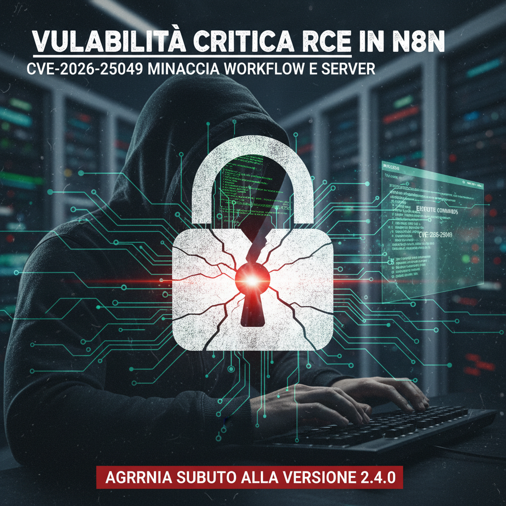 Vulnerabilità critica RCE in n8n: CVE-2026-25049 minaccia workflow e server