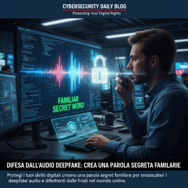Difesa dall’audio deepfake: crea una parola segreta familiare