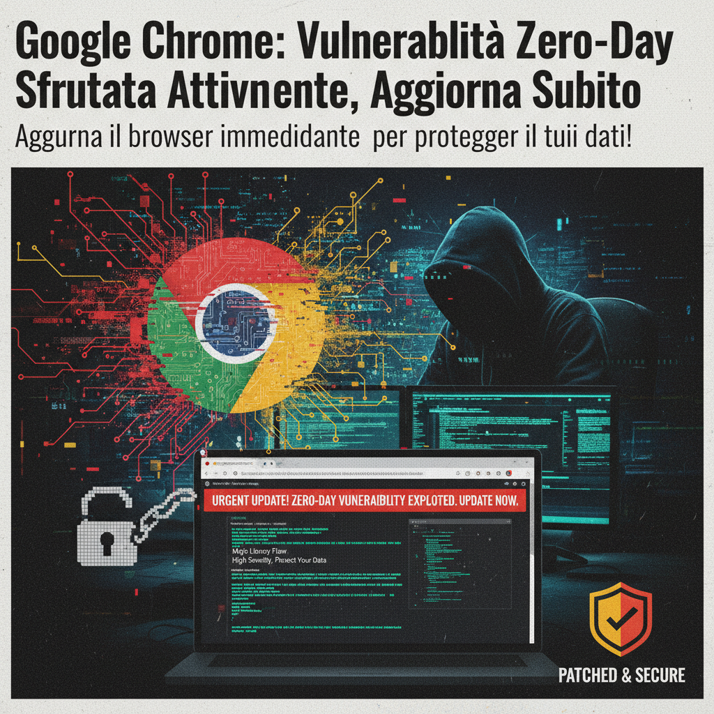 Google Chrome: vulnerabilità zero-day sfruttata attivamente, aggiorna subito 2 Google Chrome: vulnerabilità zero-day sfruttata attivamente, aggiorna subito