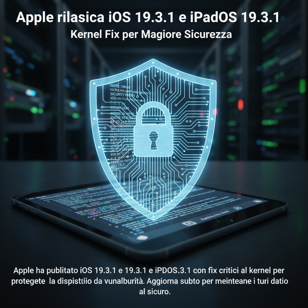 Apple rilascia iOS 19.3.1 e iPadOS 19.3.1: correzione del kernel per maggiore sicurezza