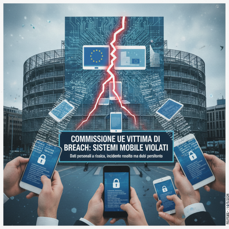 Commissione Ue vittima di breach: sistemi mobile violati