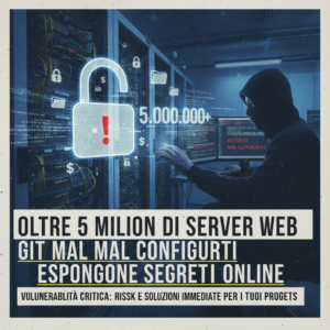 Oltre 5 milioni di server web Git mal configurati espongono segreti online
