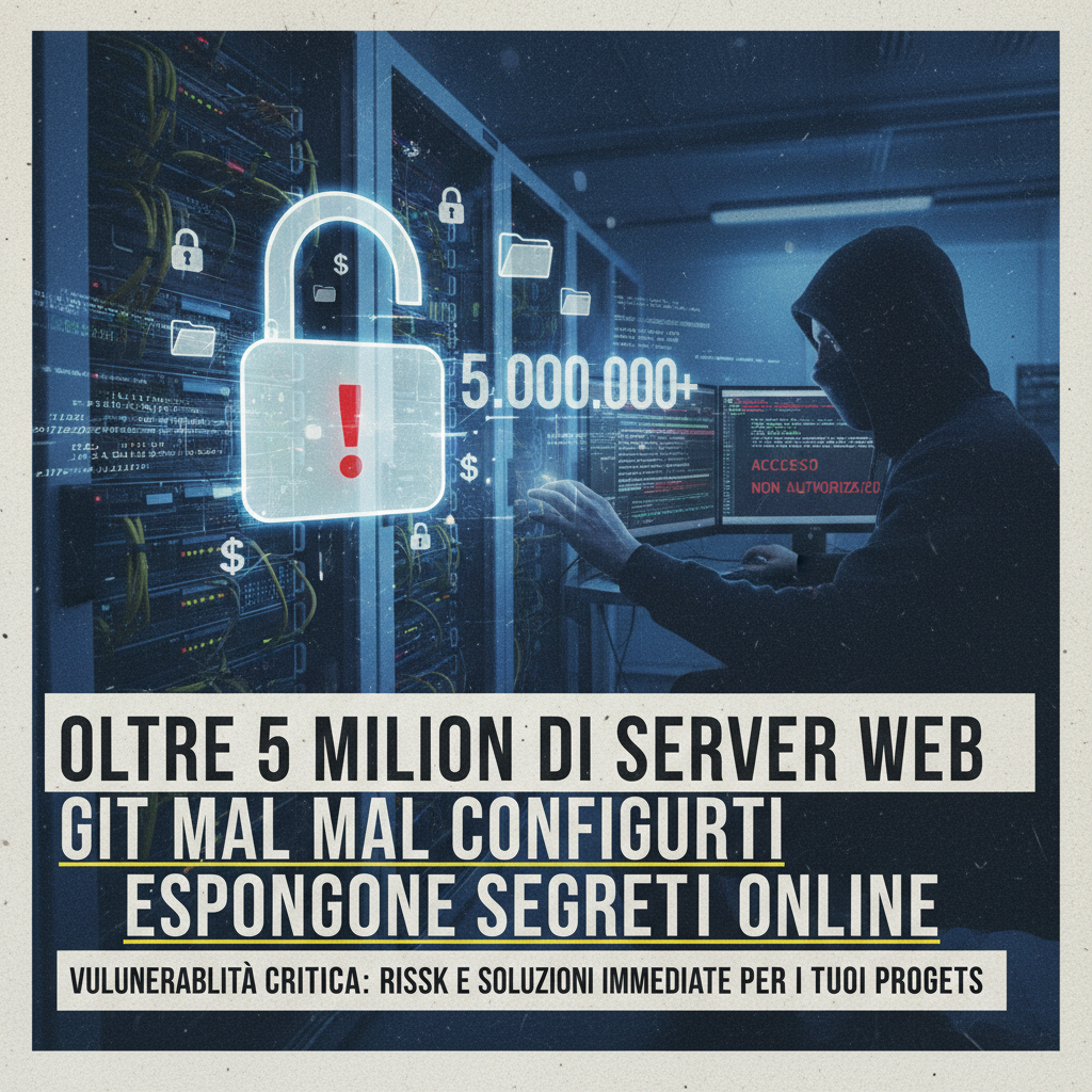 Oltre 5 milioni di server web Git mal configurati espongono segreti online