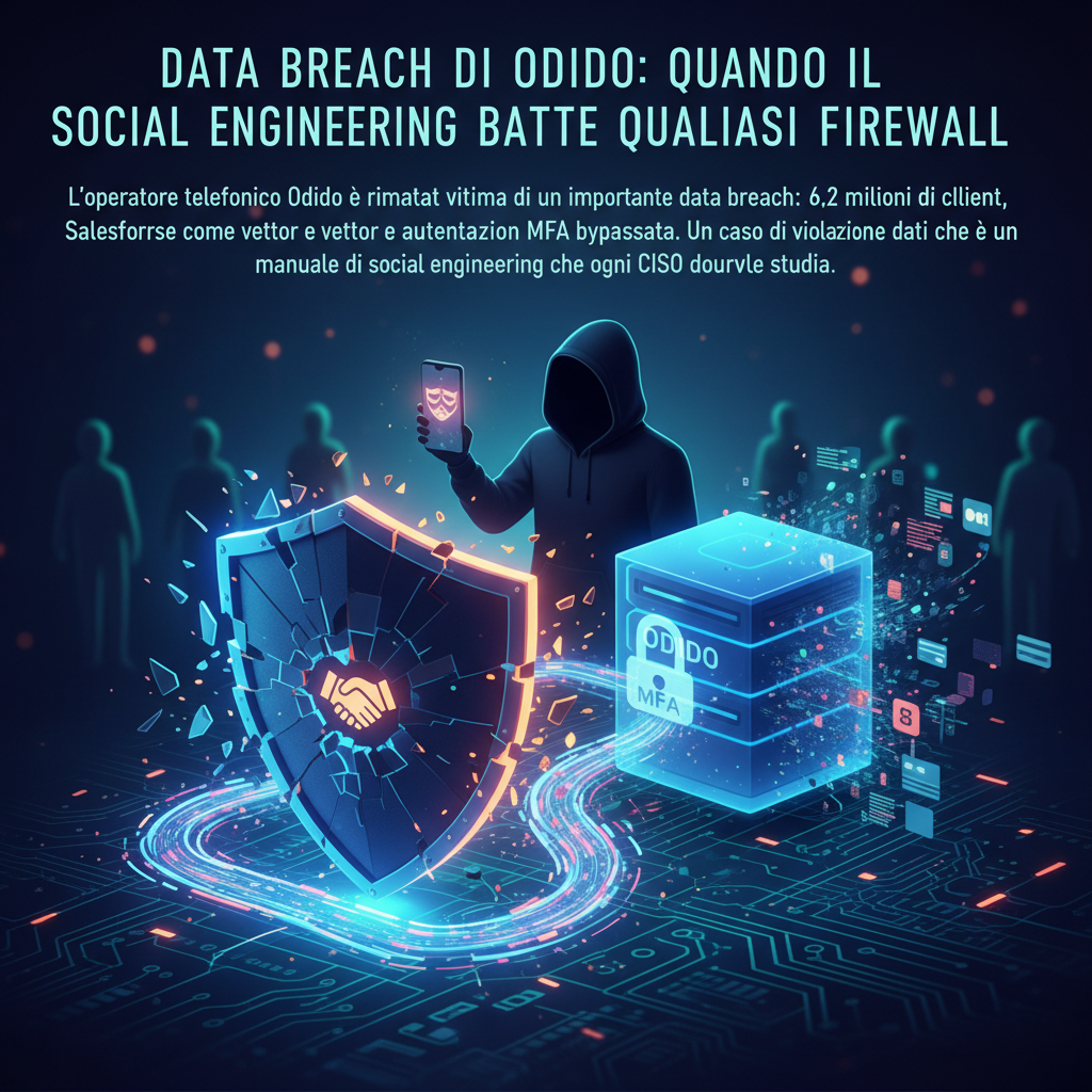 Data breach di Odido: quando il social engineering batte qualsiasi firewall