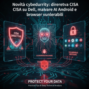 Home 9 Novità cybersecurity: direttiva CISA su Dell, malware AI Android e browser vulnerabili