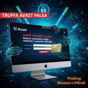 Truffa Avast falsa: ladri rubano dati carte di credito
