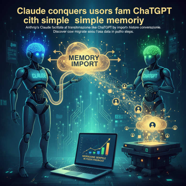Claude conquista utenti da ChatGPT con importazione memoria semplice 4 Claude conquista utenti da ChatGPT con importazione memoria semplice