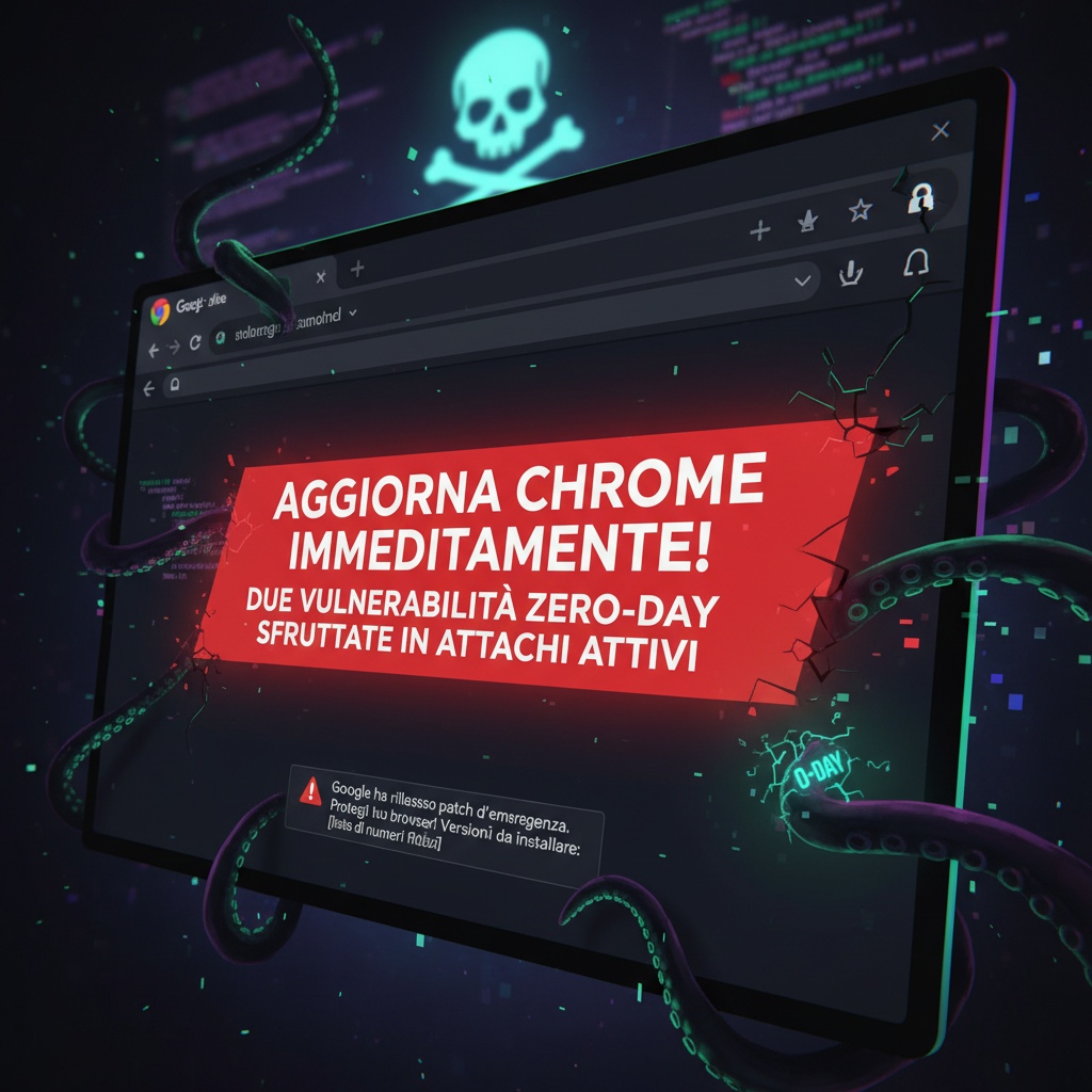 Aggiorna Chrome immediatamente: due vulnerabilità zero-day sfruttate in attacchi attivi 2 Aggiorna Chrome immediatamente: due vulnerabilità zero-day sfruttate in attacchi attivi