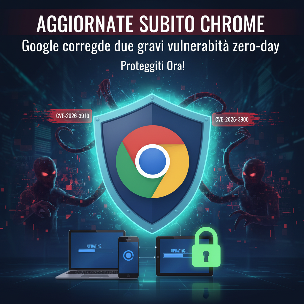 Aggiornate subito Chrome: Google corregge due gravi vulnerabilità zero-day 2 Aggiornate subito Chrome: Google corregge due gravi vulnerabilità zero-day