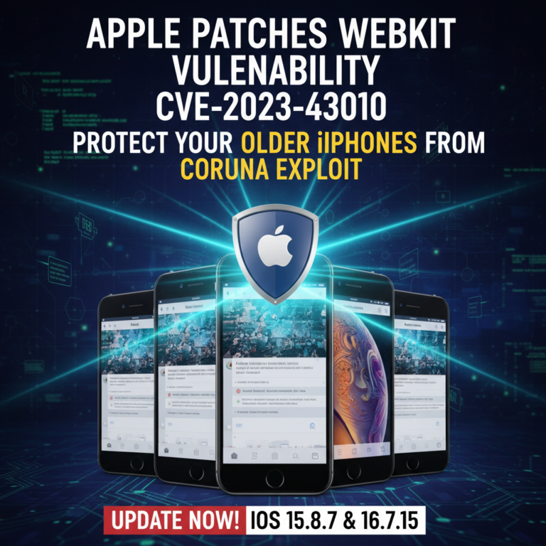 Apple corregge la vulnerabilità WebKit CVE-2023-43010 per proteggere i vecchi iPhone dallo exploit Coruna