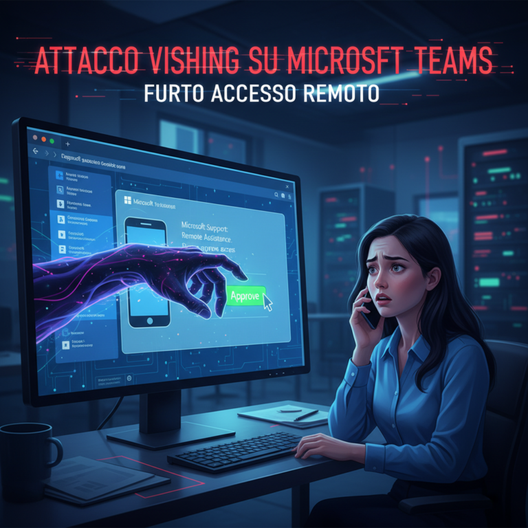 Attacco vishing su Microsoft Teams: come i truffatori rubano l’accesso remoto