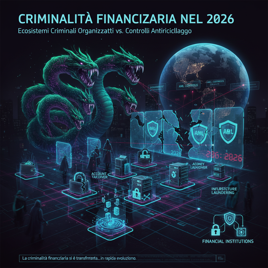 Criminalità finanziaria nel 2026: come gli ecosistemi criminali organizzati stanno superando i controlli antiriciclaggio