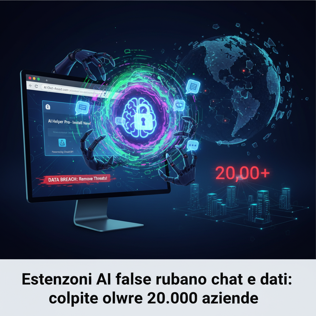 Estensioni AI false rubano chat e dati: colpite oltre 20.000 aziende