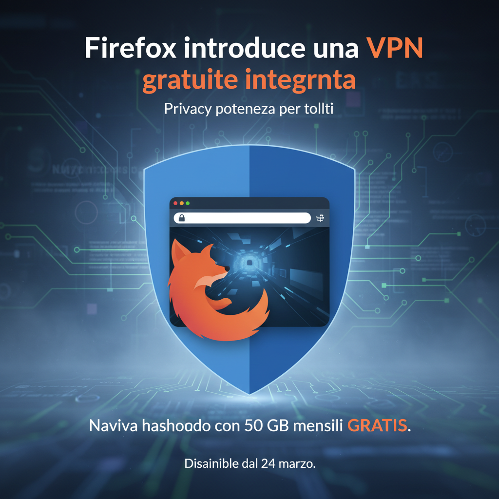 Firefox introduce una VPN gratuita integrata: privacy potenziata per tutti
