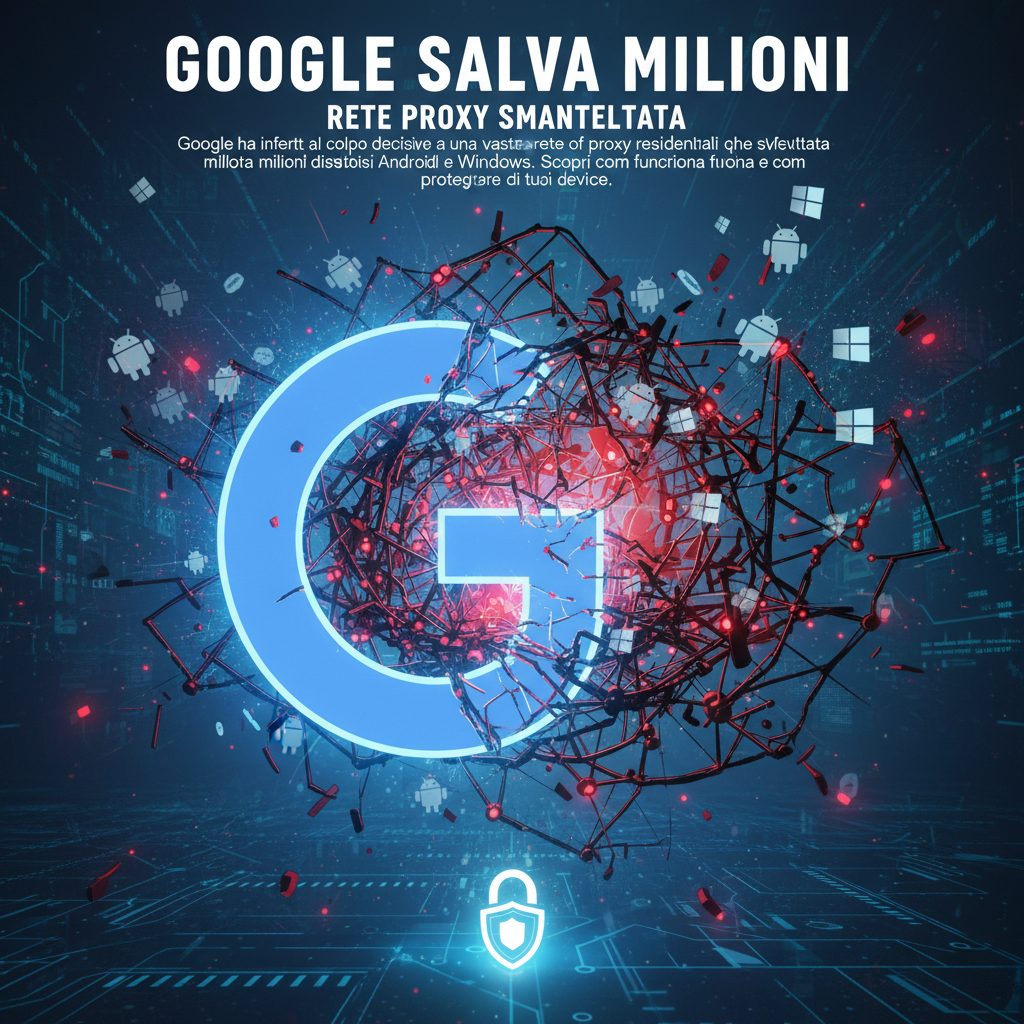 Google smantella rete proxy residenziali: milioni di dispositivi salvati