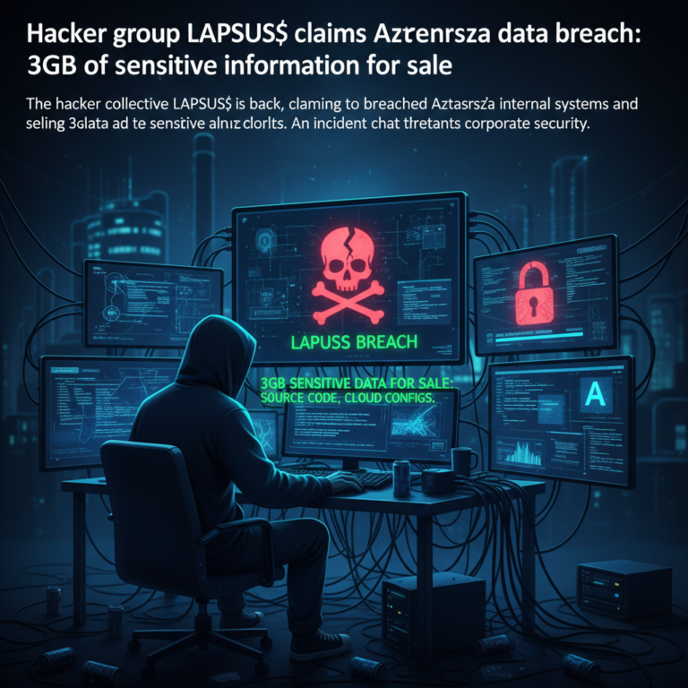 Gruppo hacker LAPSUS$ rivendica breach dati AstraZeneca: 3GB di informazioni sensibili in vendita