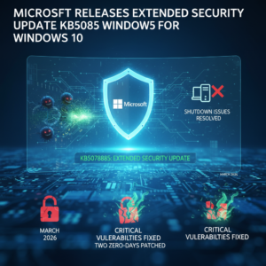 Microsoft rilascia l’aggiornamento di sicurezza esteso KB5078885 per Windows 10