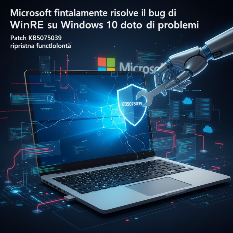 Microsoft risolve finalmente il bug di WinRE su Windows 10 dopo mesi di problemi