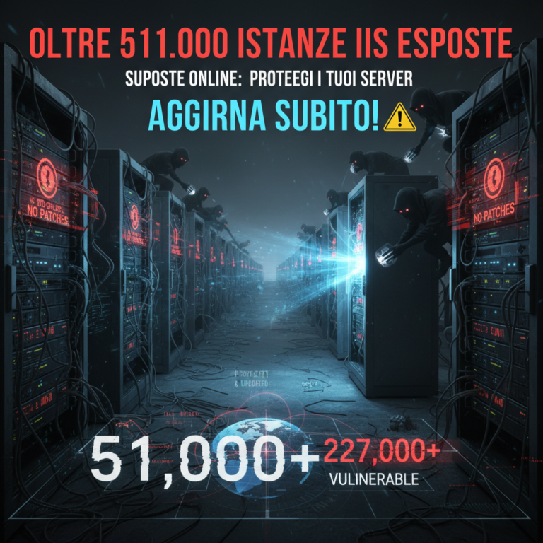 Oltre 511.000 istanze IIS fuori supporto esposte online: proteggi i tuoi server