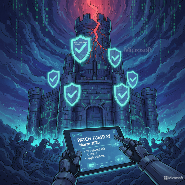 Patch Tuesday Microsoft marzo 2026: 78 vulnerabilità corrette, inclusa una zero-day
