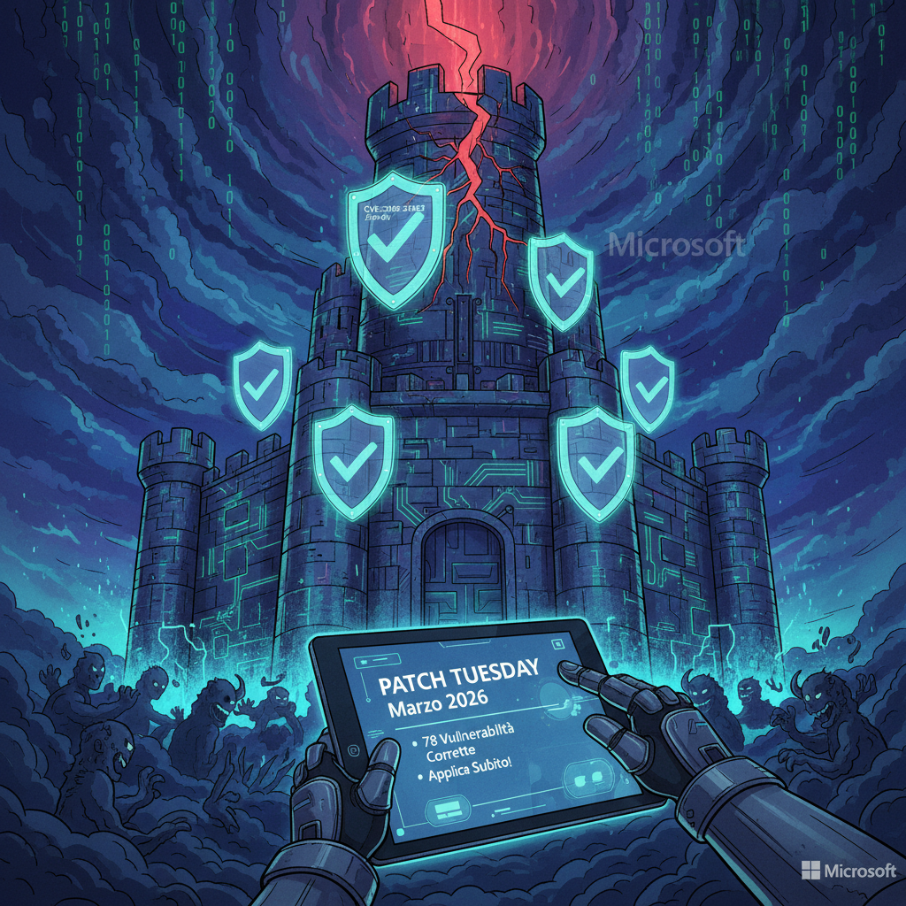 Patch Tuesday Microsoft marzo 2026: 78 vulnerabilità corrette, inclusa una zero-day