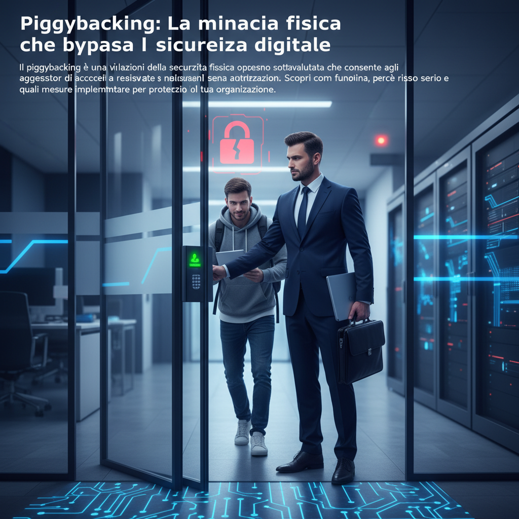 Piggybacking: la minaccia fisica che bypassa la sicurezza digitale