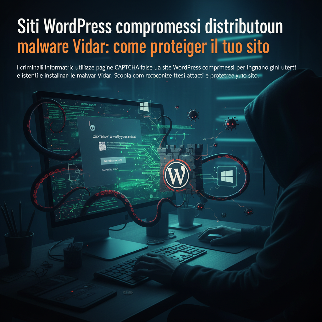 Siti WordPress compromessi distribuiscono malware Vidar: come proteggere il tuo sito