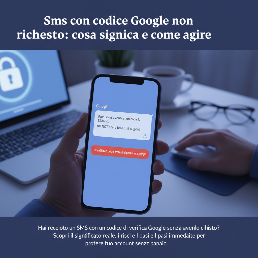 Sms con codice Google non richiesto: cosa significa e come agire