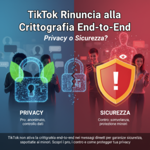 TikTok rinuncia alla crittografia end-to-end: privacy o sicurezza?