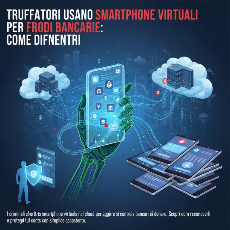 Truffatori usano smartphone virtuali per frodi bancarie: come difenderti