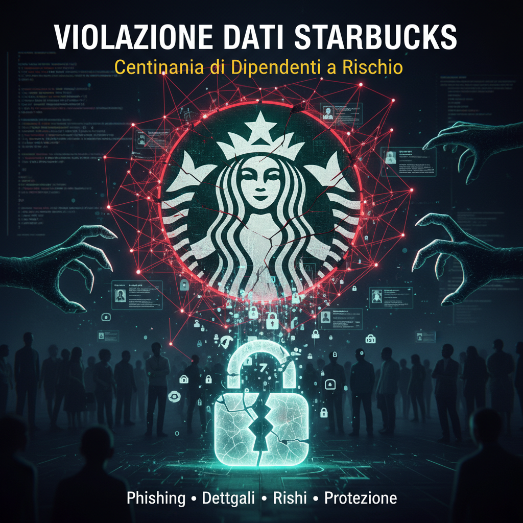 Violazione dati Starbucks: dati personali di centinaia di dipendenti a rischio