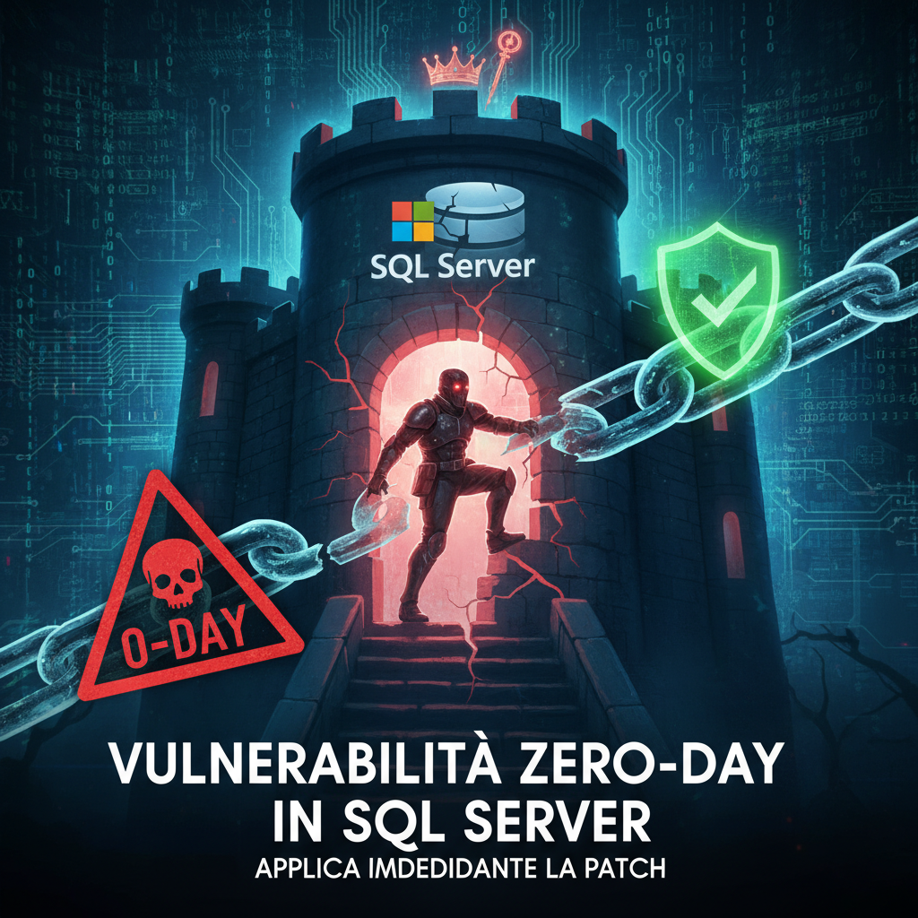 Vulnerabilità zero-day in SQL Server di Microsoft: rischio di escalation dei privilegi