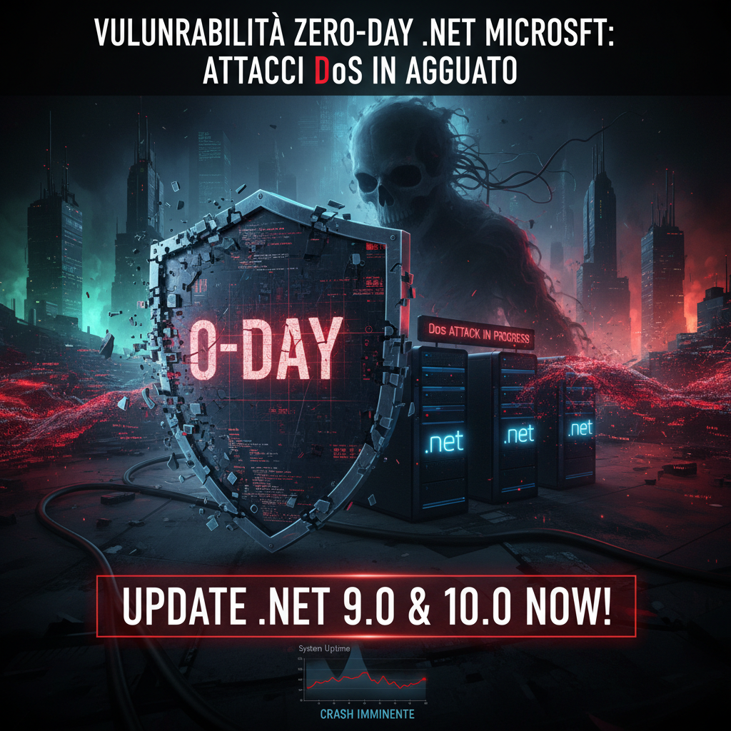 Vulnerabilità zero-day .NET di Microsoft: attacchi DoS in agguato