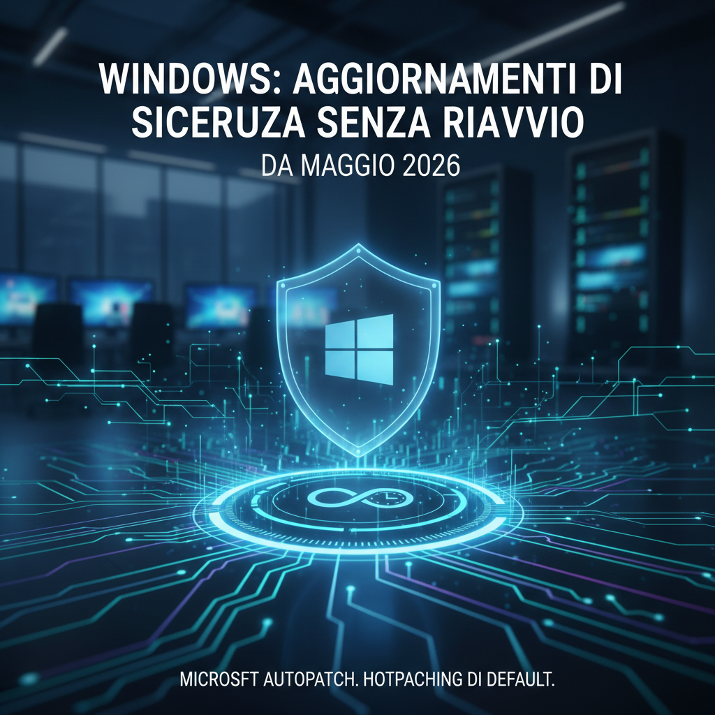 Windows: aggiornamenti di sicurezza senza riavvio da maggio 2026